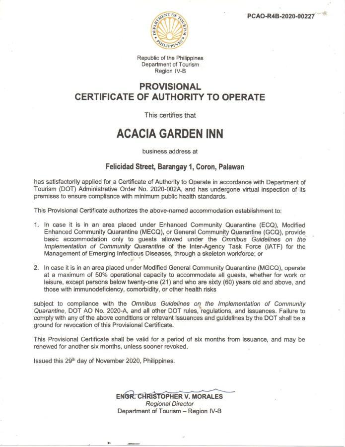 קורון Acacia Garden Inn And Suites מראה חיצוני תמונה